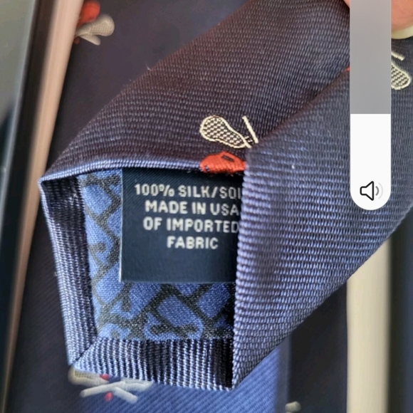 Vineyard Vines Men Woven Silk Crossed LAX LaCrosse Sticks Neck Tie Navy Blue New - Picture 3 of 4
